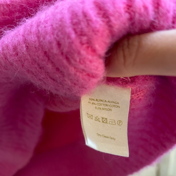 Free People Hot Pink Alpaca Sweater - Picture 5 of 6